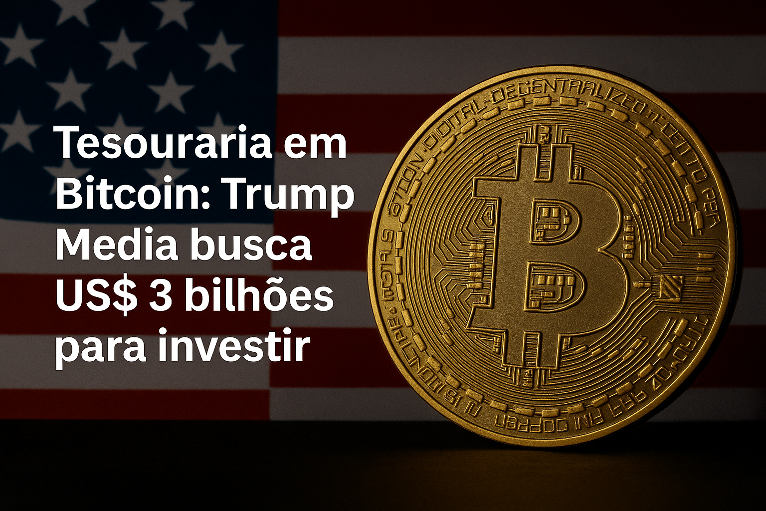 Tesouraria em Bitcoin: Trump busca US$ 3 bilhões